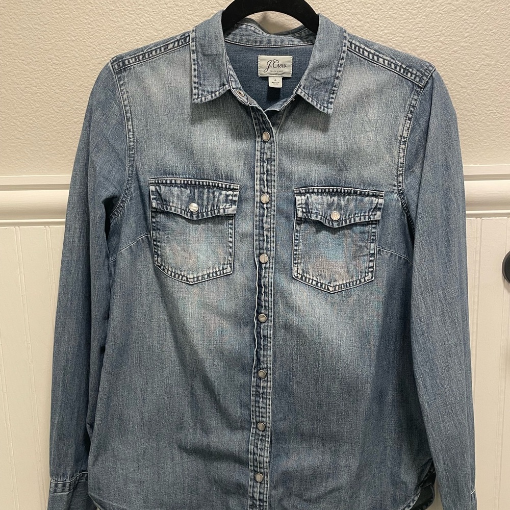 J. Crew Light Blue Chambray Shirt